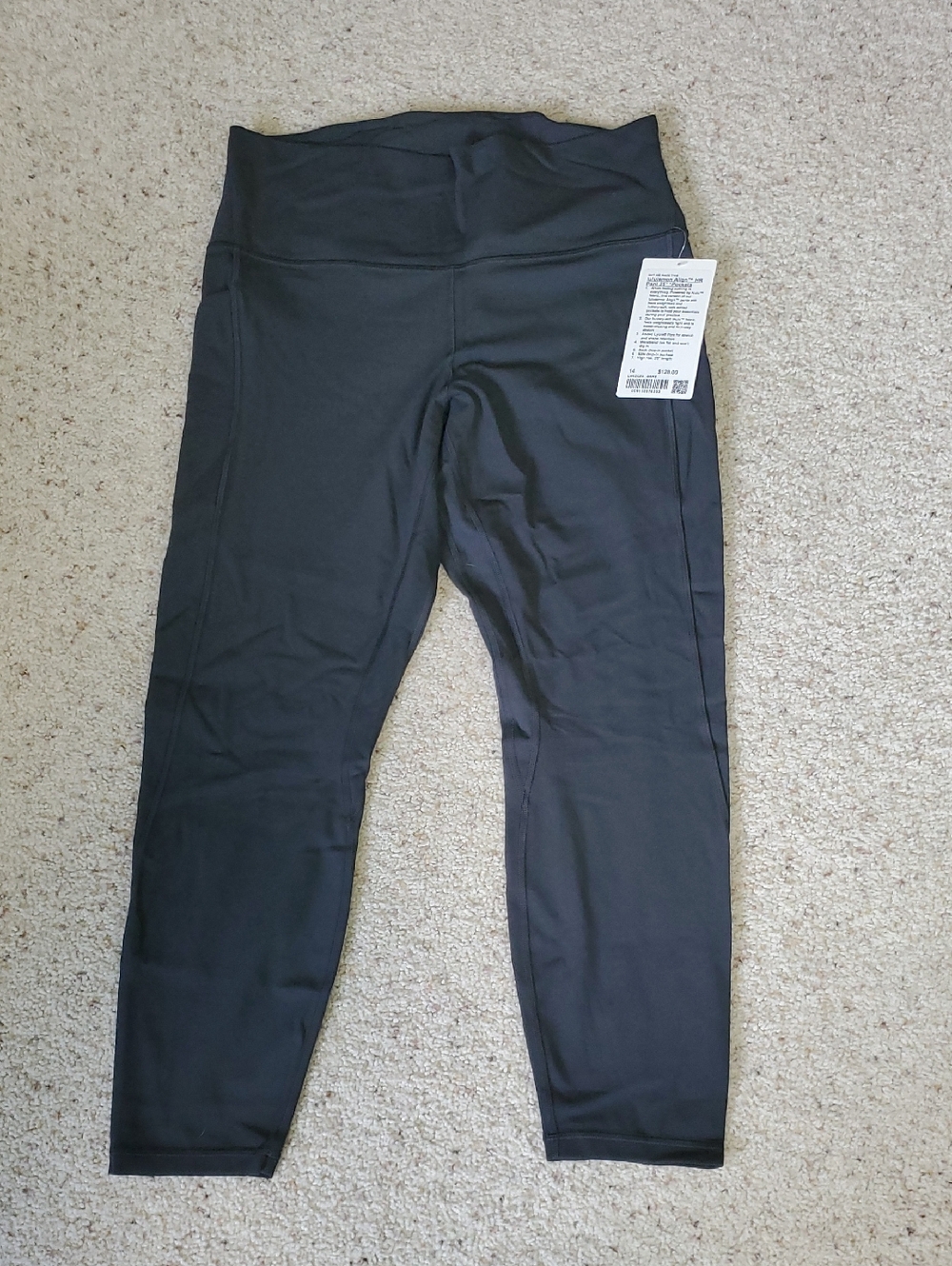 Luluemon Dark Grey Women's Active Leggings - High Waist
